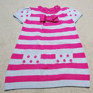 🚨5/$25🚨 Pink Grey Striped Sweater Dress